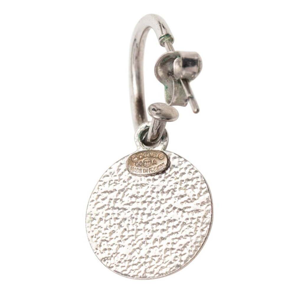 CHANEL Silver Logo Earrings - Picture 3 of 4